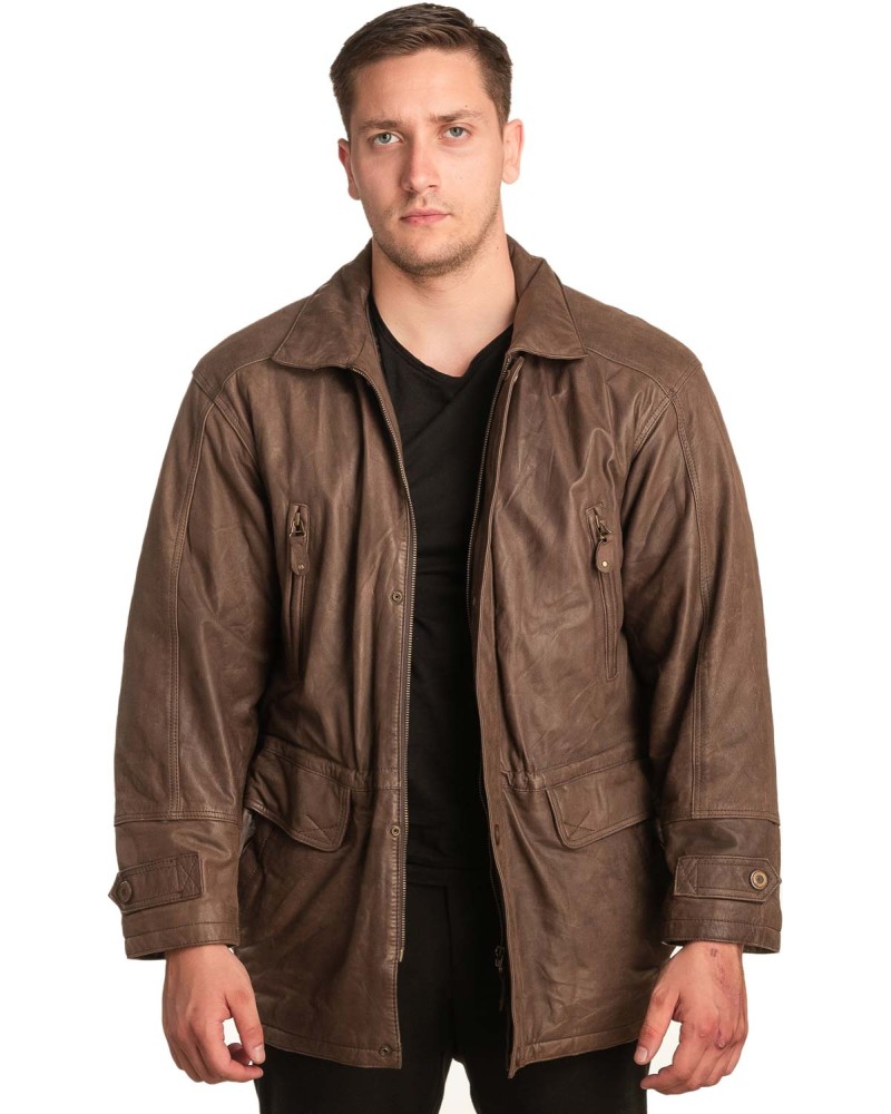 Γνήσιο Ανδρικό Δερμάτινο Μπουφάν - A172