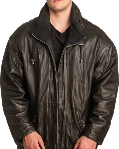  Γνήσιο Ανδρικό Δερμάτινο Μπουφάν - A173