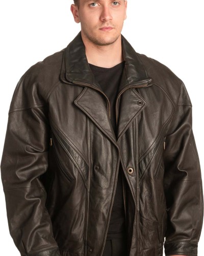 Γνήσιο Ανδρικό Δερμάτινο Μπουφάν - A177