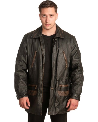 Γνήσιο Ανδρικό Δερμάτινο Μπουφάν - A182