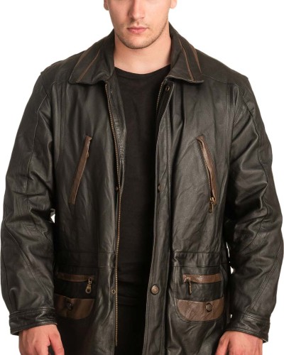 Γνήσιο Ανδρικό Δερμάτινο Μπουφάν - A182