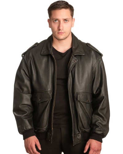 Γνήσιο Ανδρικό Δερμάτινο Μπουφάν - A186