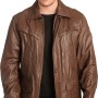 Γνήσιο Ανδρικό Δερμάτινο Μπουφάν - A194