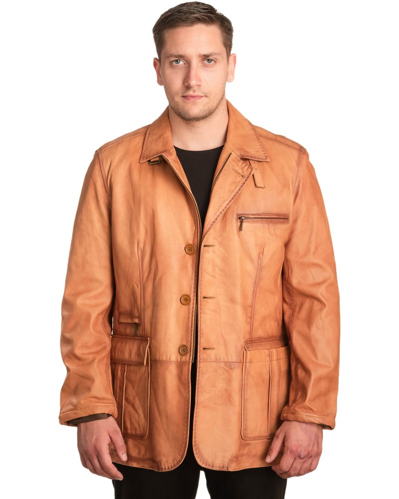 Γνήσιο Ανδρικό Δερμάτινο Σακάκι - Α199