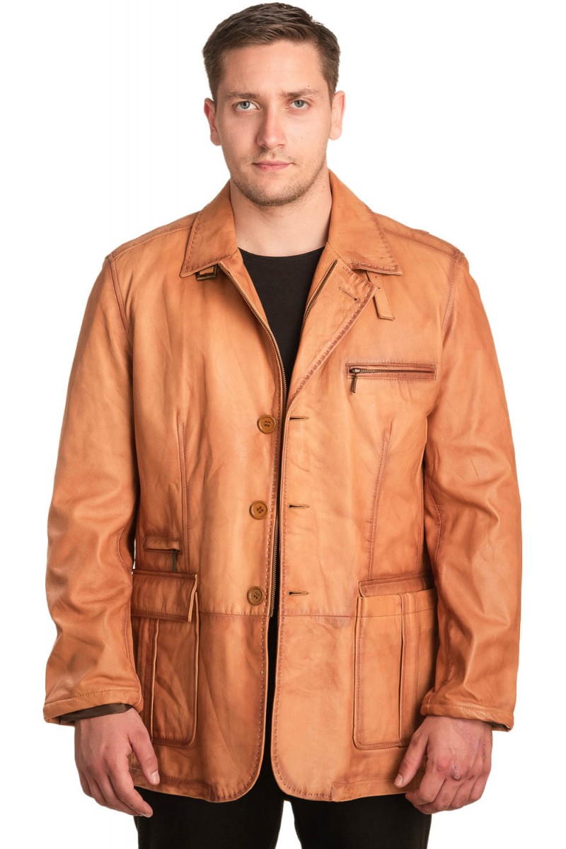 Γνήσιο Ανδρικό Δερμάτινο Σακάκι - Α199 Γνήσιο Ανδρικό Δερμάτινο Σακάκι - Α199