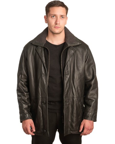  Γνήσιο Ανδρικό Δερμάτινο Μπουφάν - A200