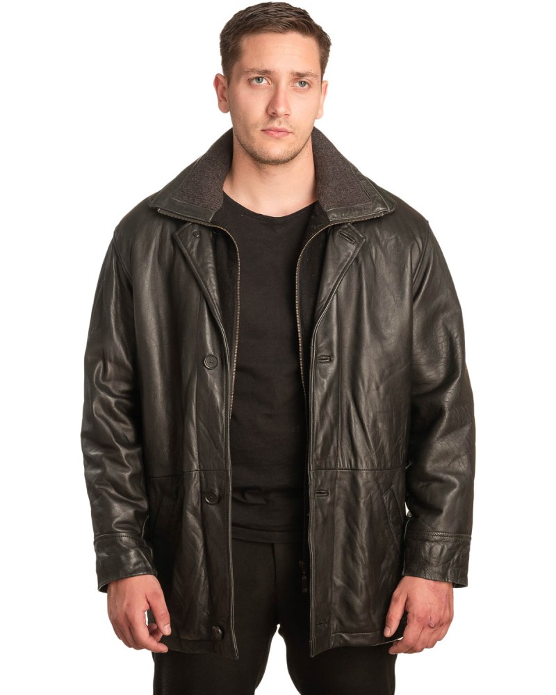  Γνήσιο Ανδρικό Δερμάτινο Μπουφάν - A200