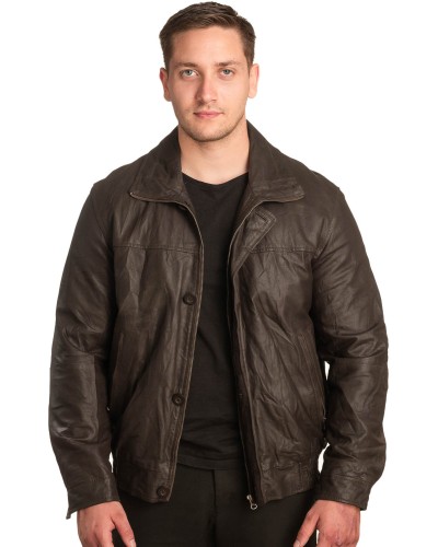 Γνήσιο Ανδρικό Δερμάτινο Μπουφάν - A204