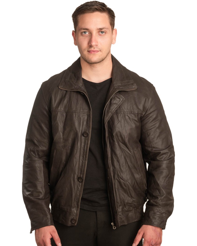 Γνήσιο Ανδρικό Δερμάτινο Μπουφάν - A204