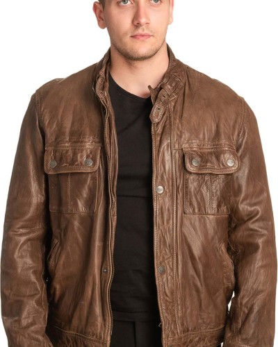 Γνήσιο Ανδρικό Δερμάτινο Μπουφάν - A206