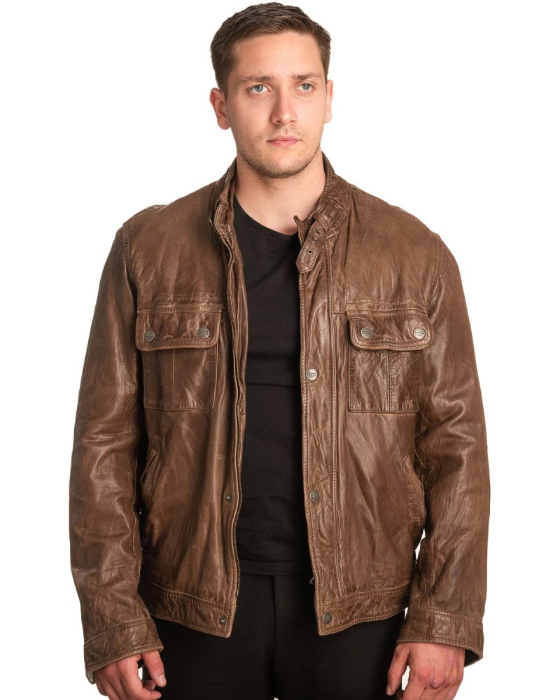 Γνήσιο Ανδρικό Δερμάτινο Μπουφάν - A206