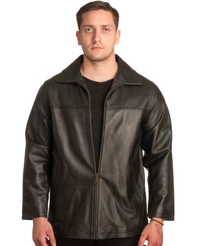  Γνήσιο Ανδρικό Δερμάτινο Μπουφάν - A210