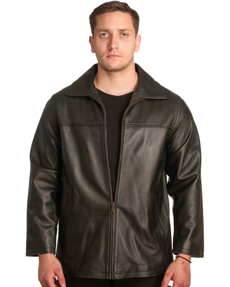  Γνήσιο Ανδρικό Δερμάτινο Μπουφάν - A210