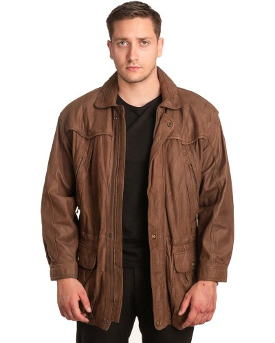 Γνήσιο Ανδρικό Δερμάτινο Μπουφάν - A215