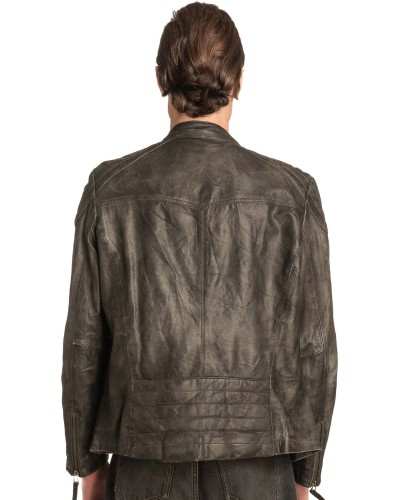  Γνήσιο Ανδρικό Δερμάτινο Μπουφάν - A217