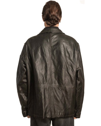  Γνήσιο Ανδρικό Δερμάτινο Μπουφάν - A219