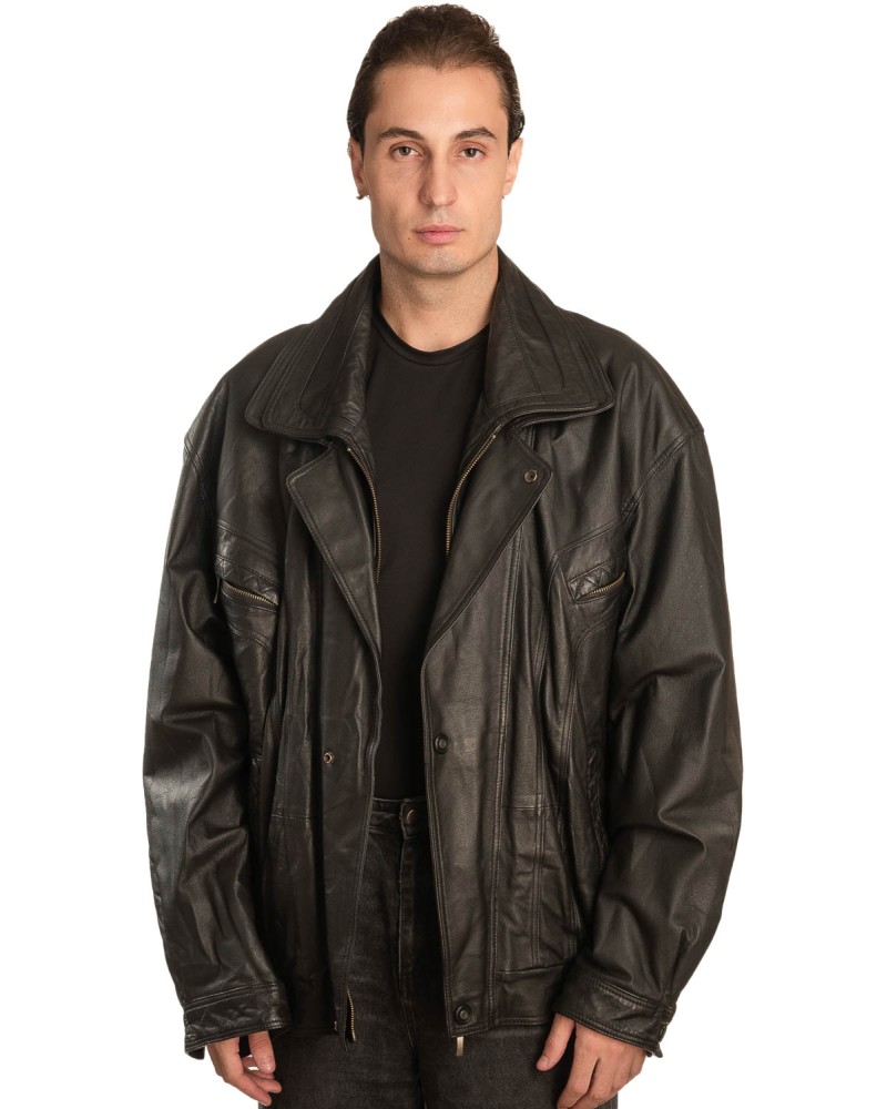 Γνήσιο Ανδρικό Δερμάτινο Μπουφάν - A223