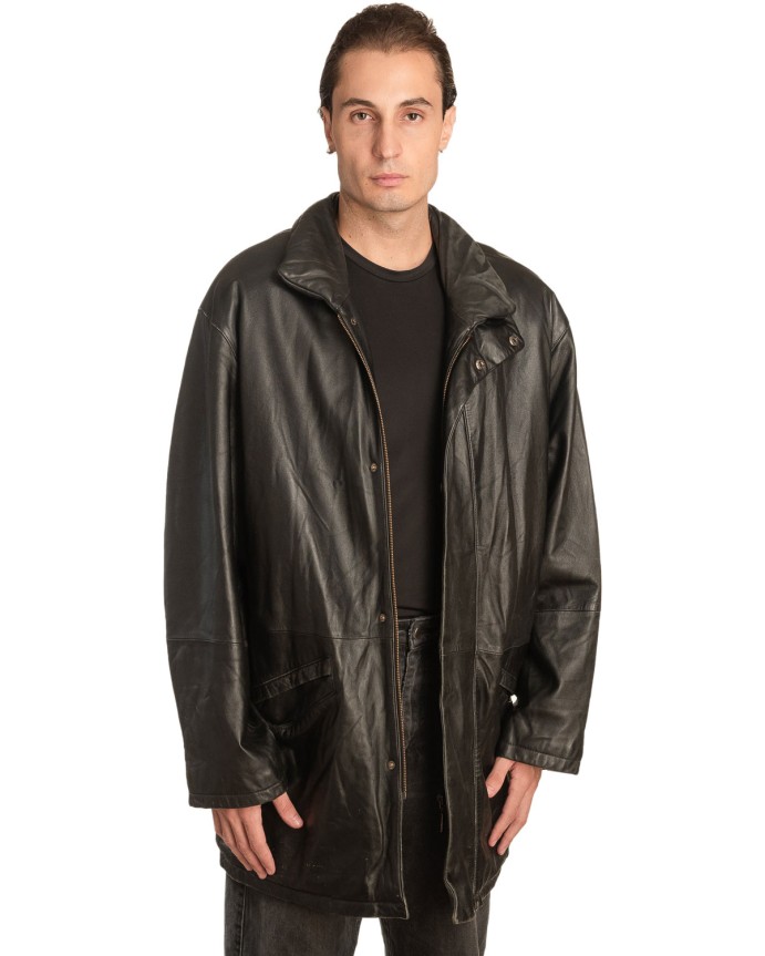  Γνήσιο Ανδρικό Δερμάτινο Μπουφάν - A232