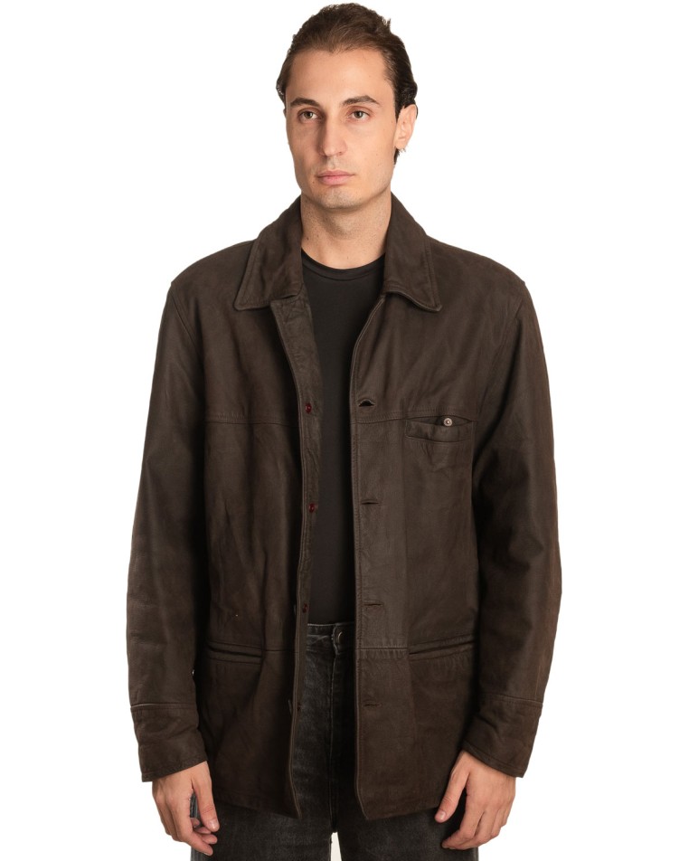 Γνήσιο Ανδρικό Δερμάτινο Μπουφάν - A244