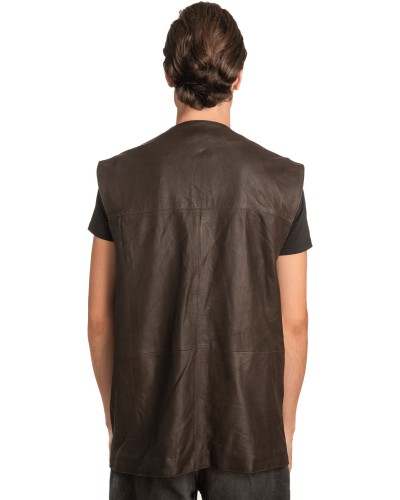 Γνήσιο Ανδρικό Δερμάτινο Γιλέκο - A245