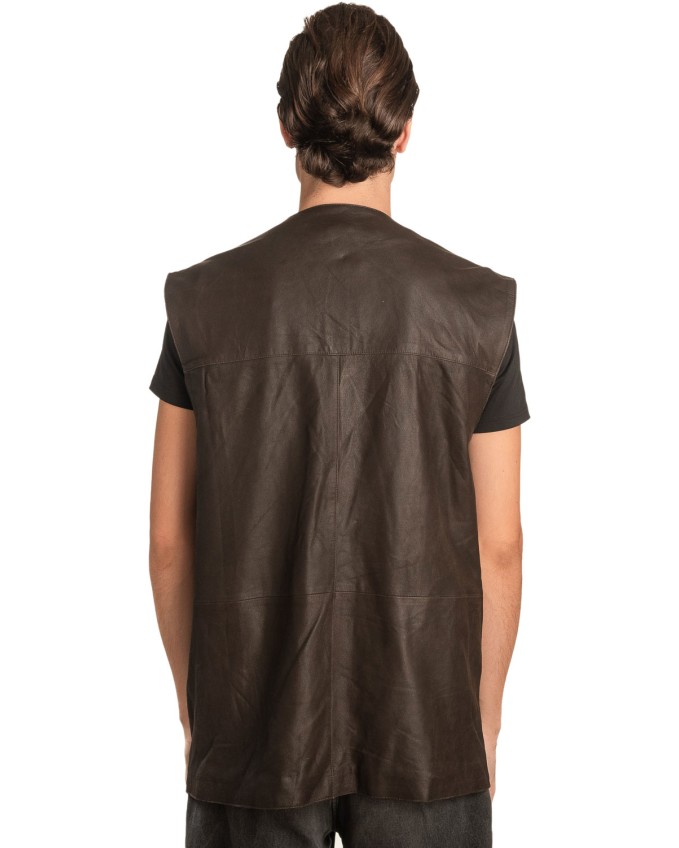 Γνήσιο Ανδρικό Δερμάτινο Γιλέκο - A245