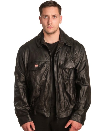 Γνήσιο Ανδρικό Δερμάτινο Μπουφάν - A256