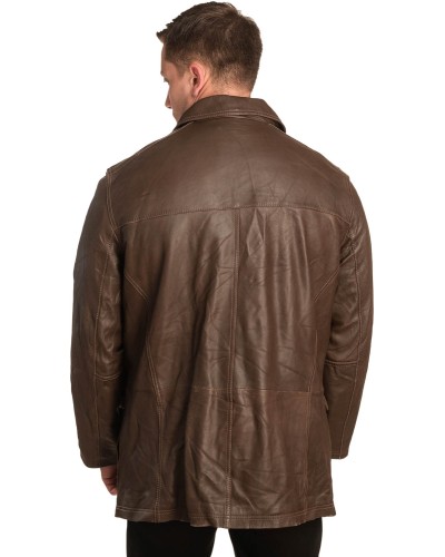  Γνήσιο Ανδρικό Δερμάτινο Μπουφάν - A259