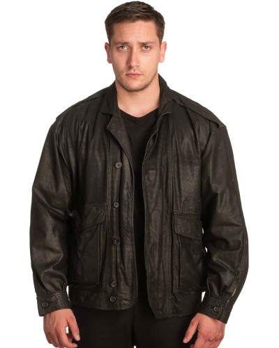 Γνήσιο Ανδρικό Δερμάτινο Μπουφάν - A272