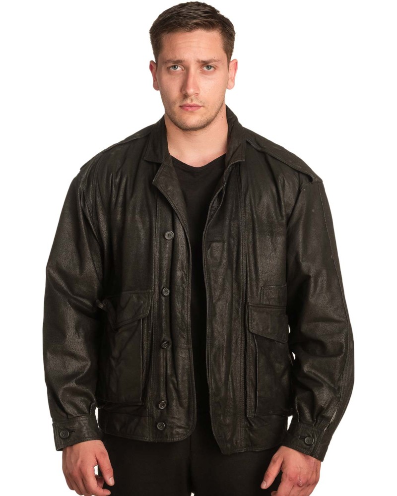Γνήσιο Ανδρικό Δερμάτινο Μπουφάν - A272