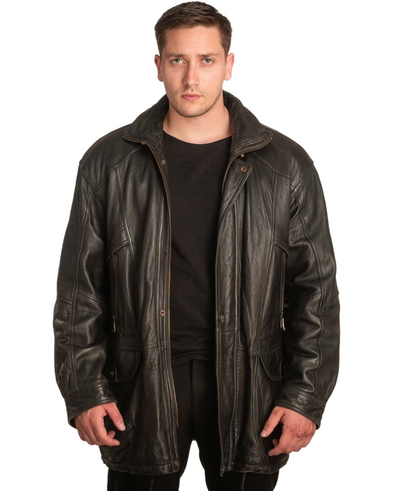  Γνήσιο Ανδρικό Δερμάτινο Μπουφάν - A273