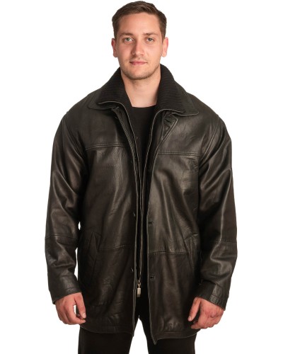  Γνήσιο Ανδρικό Δερμάτινο Μπουφάν - A275