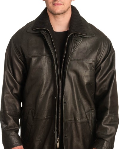  Γνήσιο Ανδρικό Δερμάτινο Μπουφάν - A275