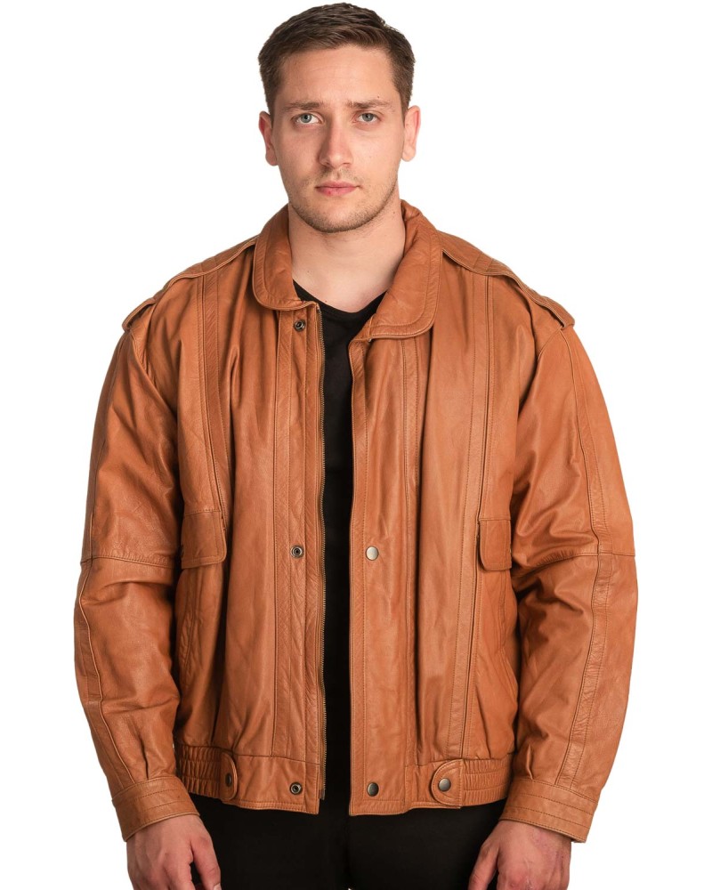 Γνήσιο Ανδρικό Δερμάτινο Μπουφάν - A284