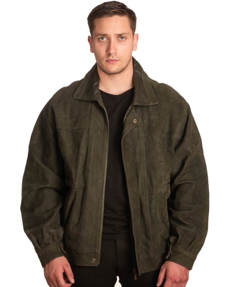 Γνήσιο Ανδρικό Δερμάτινο Μπουφάν - A287