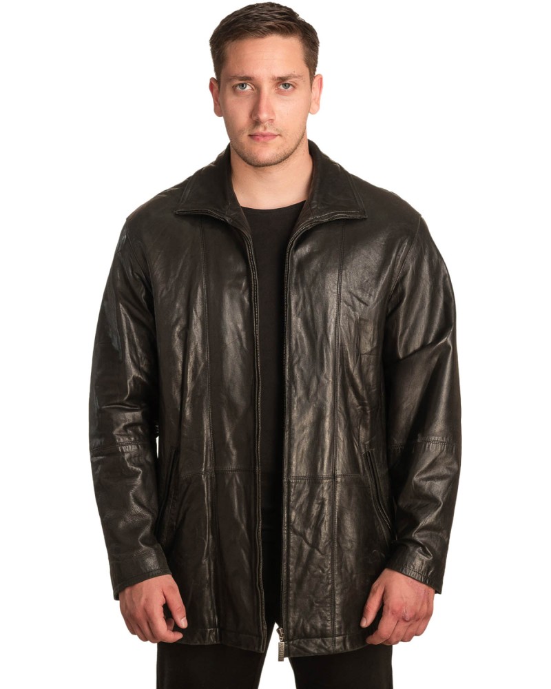  Γνήσιο Ανδρικό Δερμάτινο Μπουφάν - A300