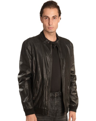 Γνήσιο Ανδρικό Δερμάτινο Μπουφάν - A301