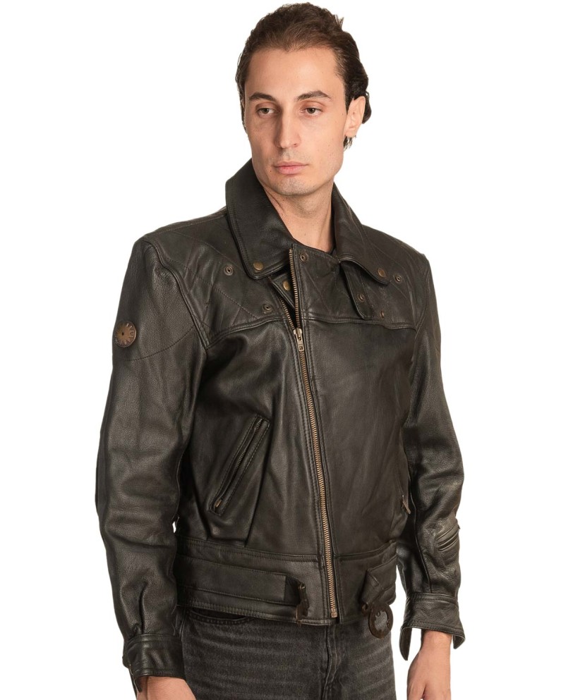 Γνήσιο Ανδρικό Δερμάτινο Μπουφάν - A307