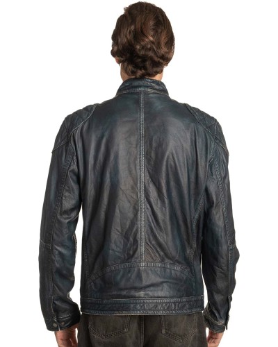  Γνήσιο Ανδρικό Δερμάτινο Μπουφάν - A308