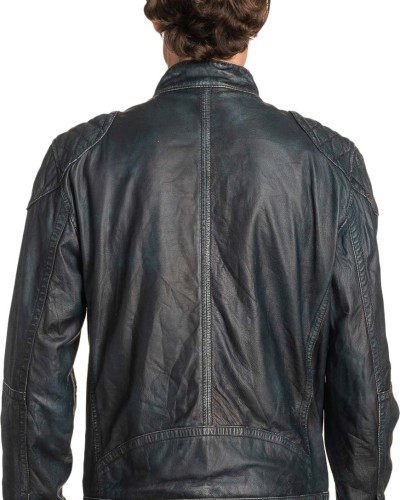  Γνήσιο Ανδρικό Δερμάτινο Μπουφάν - A308