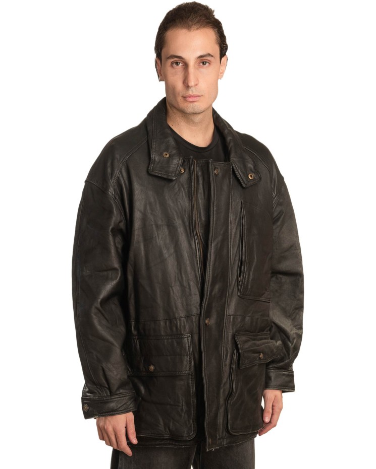 Γνήσιο Ανδρικό Δερμάτινο Μπουφάν - A313