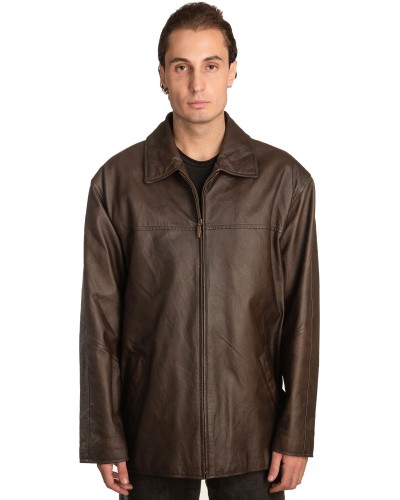 Γνήσιο Ανδρικό Δερμάτινο Μπουφάν - A315