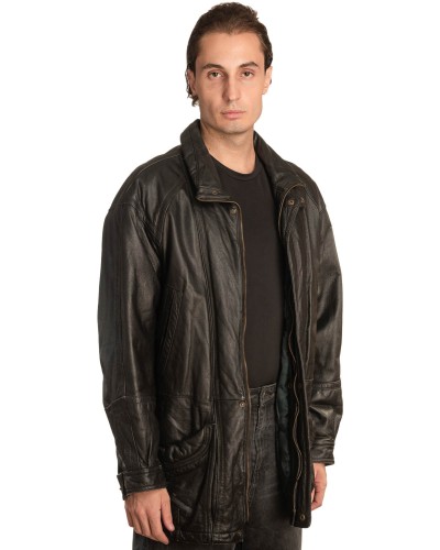 Γνήσιο Ανδρικό Δερμάτινο Μπουφάν - A317