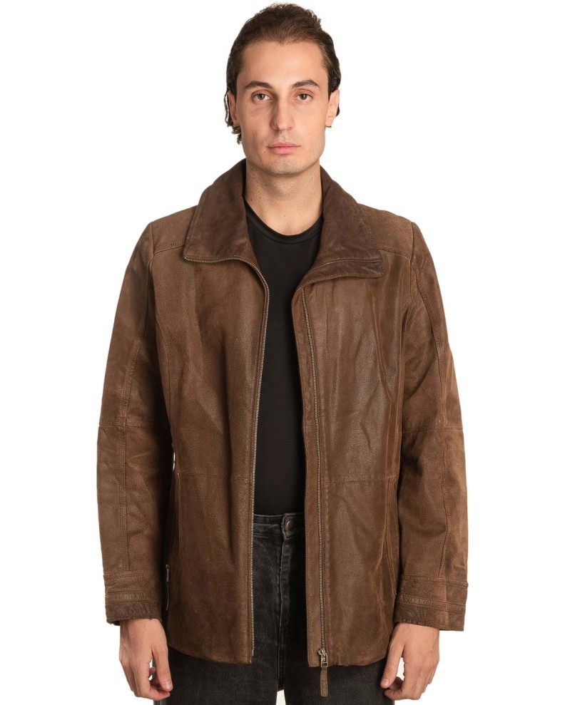 Γνήσιο Ανδρικό Δερμάτινο Μπουφάν - A320