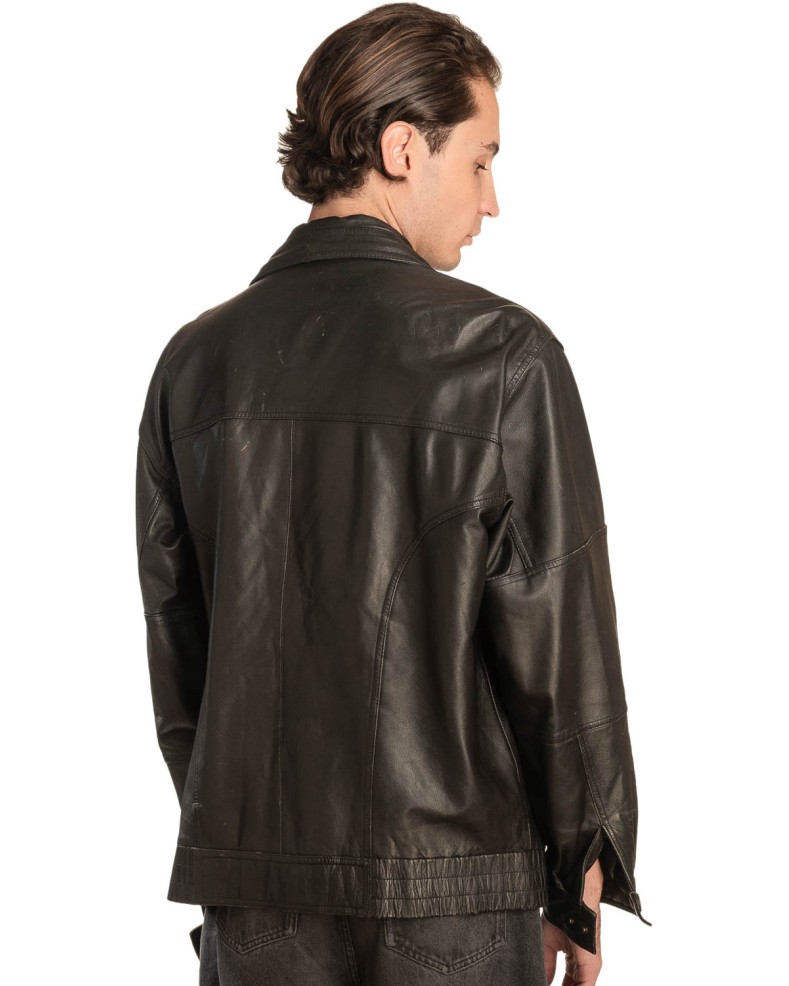 Γνήσιο Ανδρικό Δερμάτινο Μπουφάν - A322