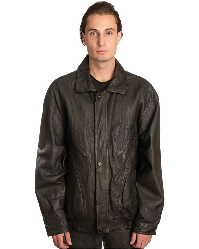 Γνήσιο Ανδρικό Δερμάτινο Μπουφάν - A324