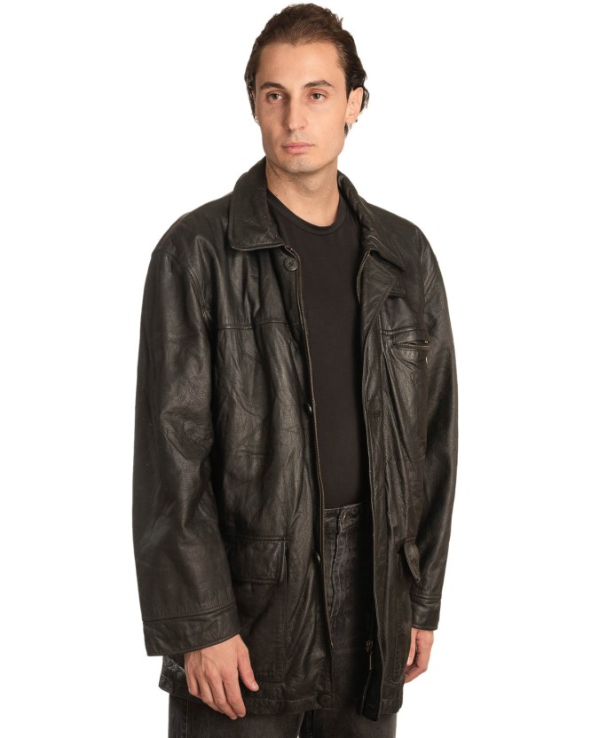 Γνήσιο Ανδρικό Δερμάτινο Μπουφάν - A329