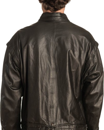  Γνήσιο Ανδρικό Δερμάτινο Μπουφάν - A330