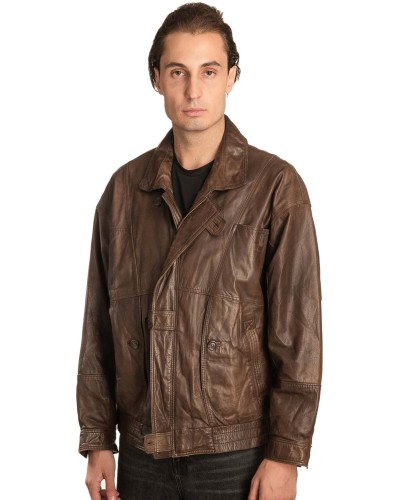 Γνήσιο Ανδρικό Δερμάτινο Μπουφάν - A333