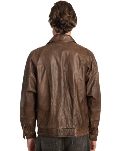 Γνήσιο Ανδρικό Δερμάτινο Μπουφάν - A333