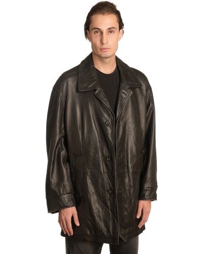  Γνήσιο Ανδρικό Δερμάτινο Μπουφάν - A340